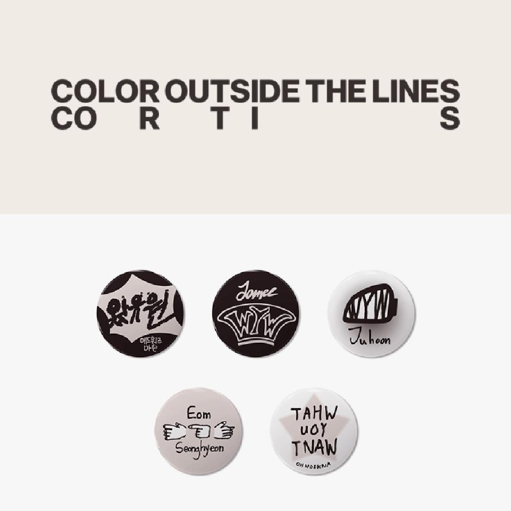Pre-order CORTIS The 1st EP COLOR OUTSIDE THE LINES Lucky Draw Can Badge