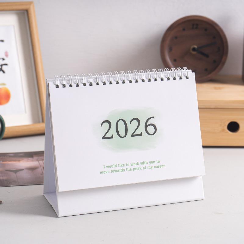 2026 Cute Aesthetic Desk Calendar - Motivational Tracker W/ Stickers, Memo Pad | Plantable Gift Idea