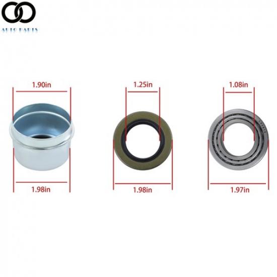 2 Sets Boat Trailer Hub Wheel Bearing Kit L44649 L44610 For 2000-2200lbs Axles