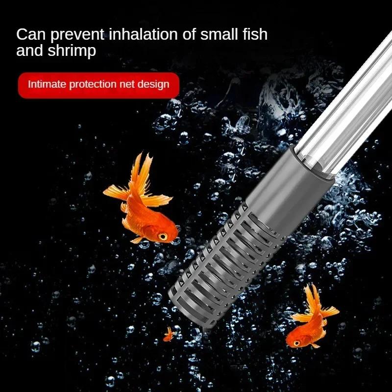 Siphon Pump with Filter Nozzle Fish Tank Water Changer Air Pump Cleaning Accessorie Handheld Aquarium Gravel Cleaner Vacuum Tool
