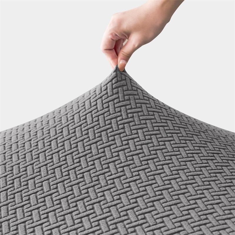 2Pcs/Set Jacquard Folding Dining Chair Cover Elastic Chairs Backrest Seat Covers Office Chair Slipcover For Banquet Wedding Home