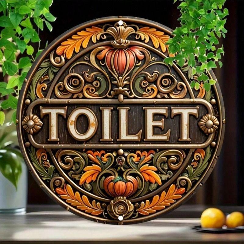 Vintage Metal Toilet Sign 20x30cm Humorous Home Outdoor Decor