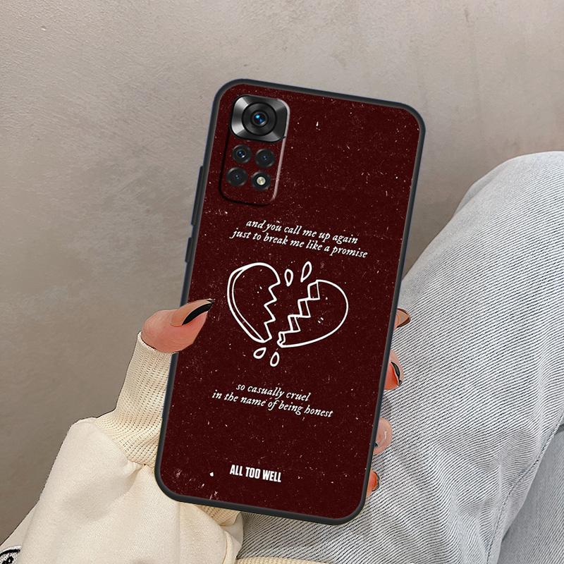 All Too Well Lyrics For Xiaomi Redmi Note 14 10 11 12 13 15 Pro Plus Case Cover For Redmi 15 15C 14C 10C 12C 13C