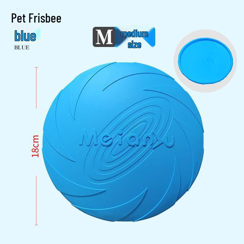 Silicone Bite-Resistant Floating Dog Frisbee Toy for Training Border Collies & Large Dogs