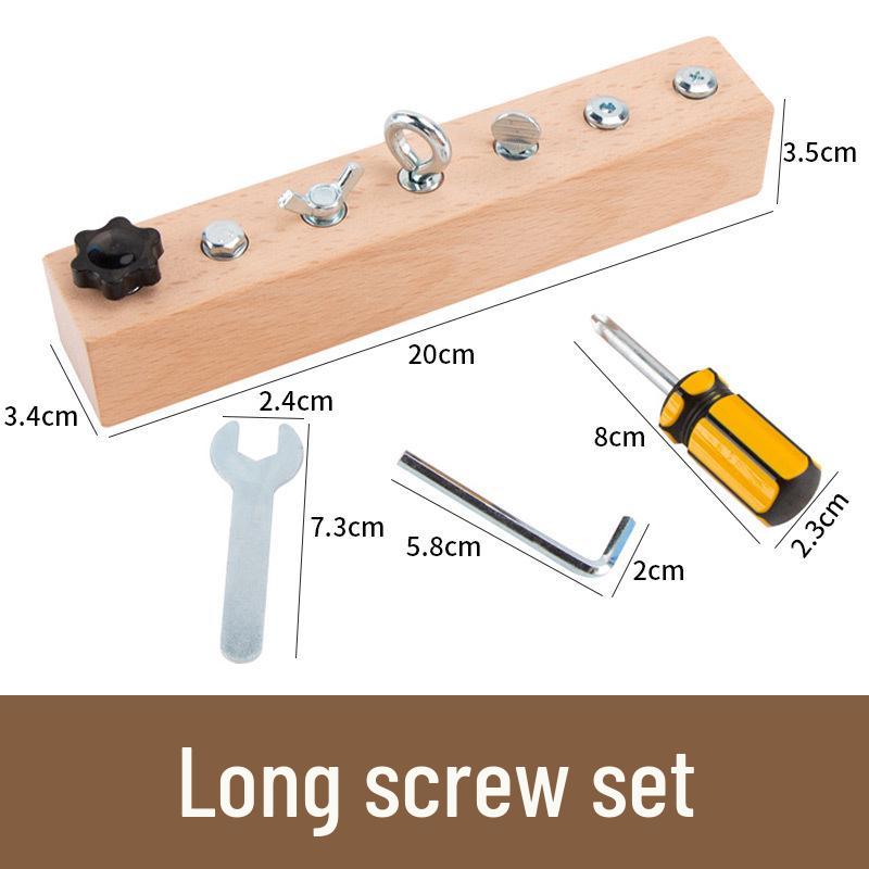 Wooden Screw Assembly Toy: Hand-Eye Coordination Busy Board for Kids