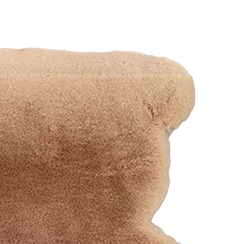 Cute Bedroom Rug Soft Bear Shaped Shaggy Floor Mat for Kids Teen Girls Room Floor Living Room Khaki 45x60