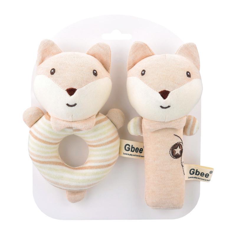 Gbee Plush Animal Baby Rattle - Infant Soothing & Education Toy