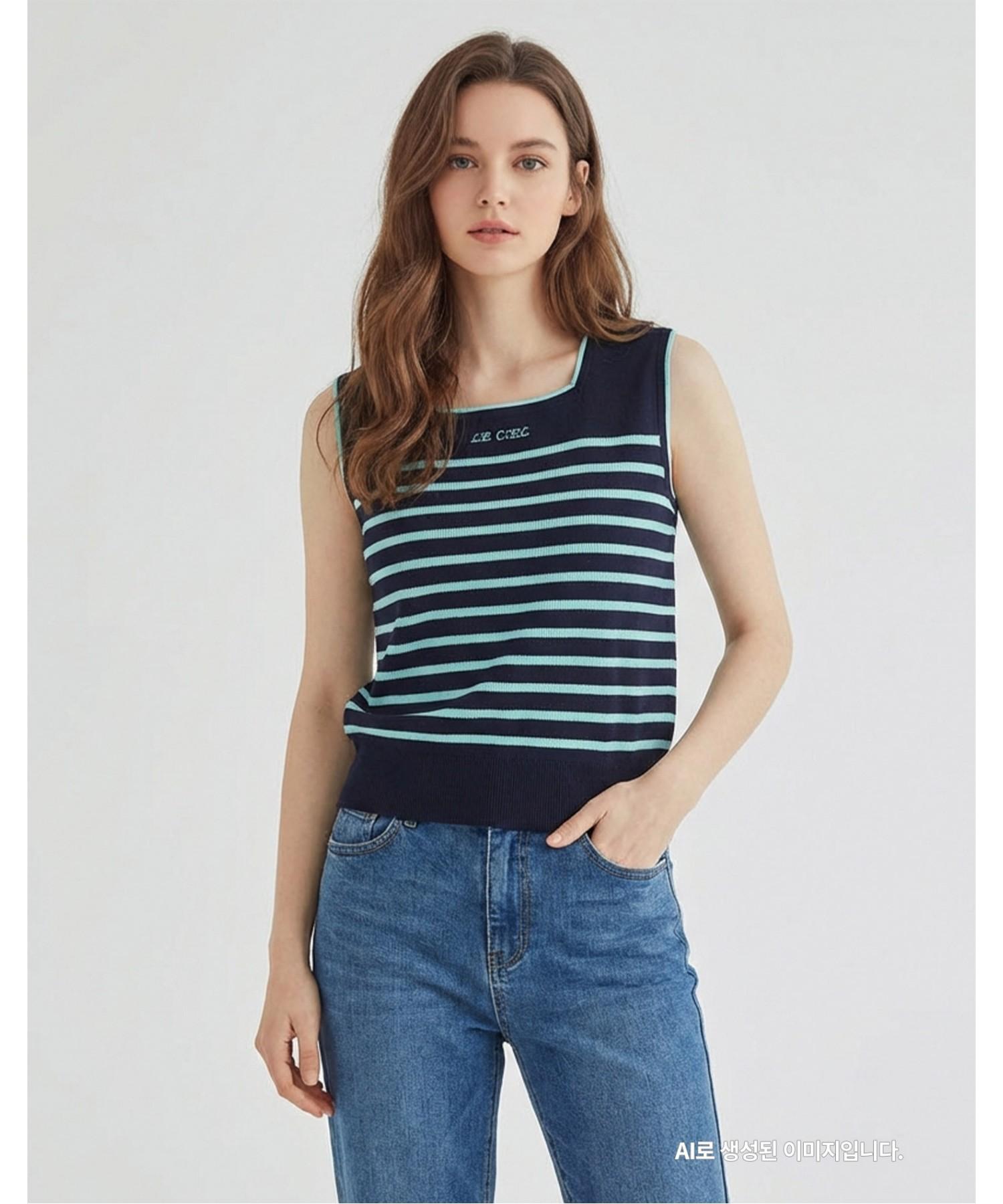 Misens Square Neck Sleeveless Knit_Mb43Knmd03Z White(Wh)/F(Free)