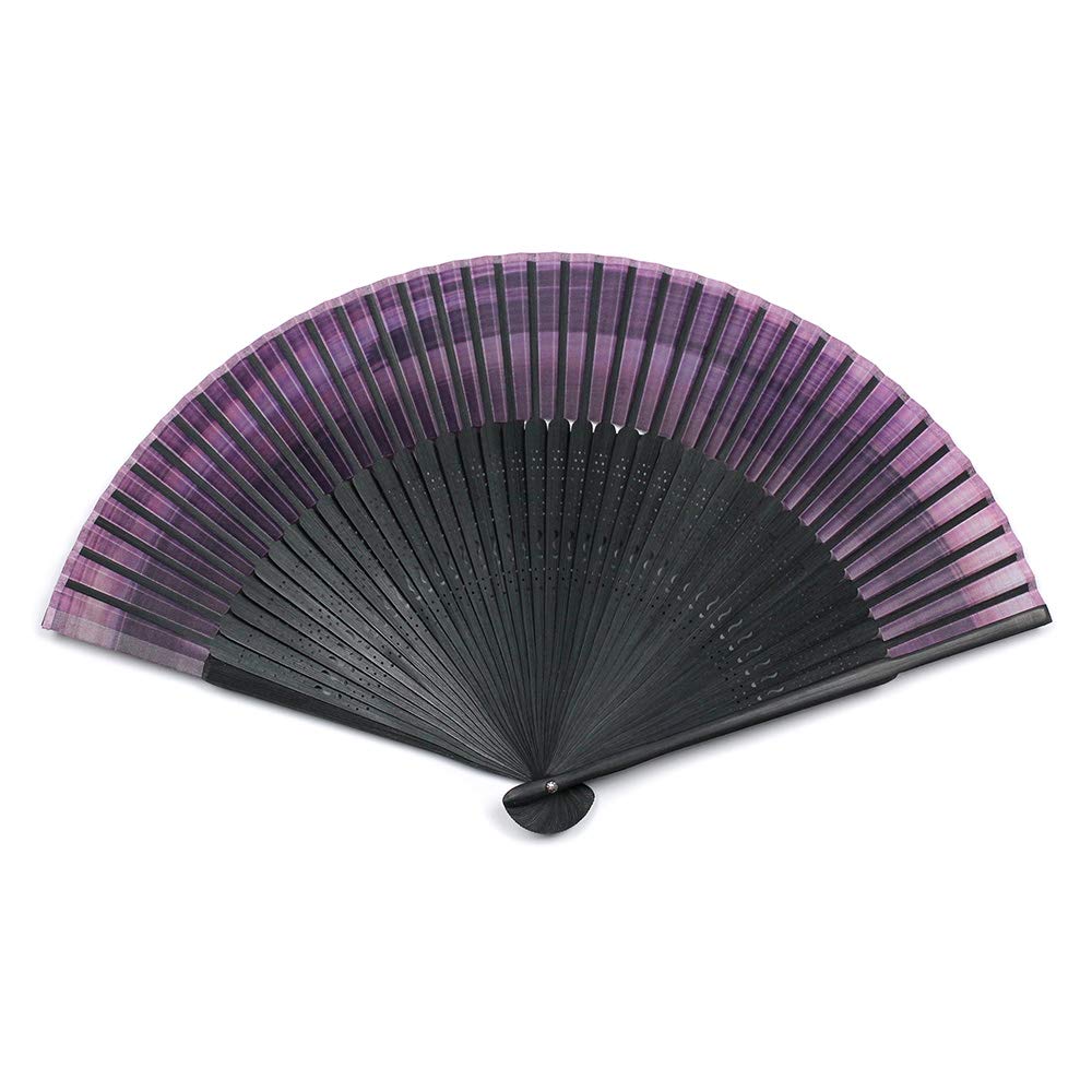 Taniguchi Shoudou Folding Short Fabric Folding Ancient Purple Easy To Use with Both Japanese and Western Clothing [Wagami Koji] Fan, Fan, (Kodai