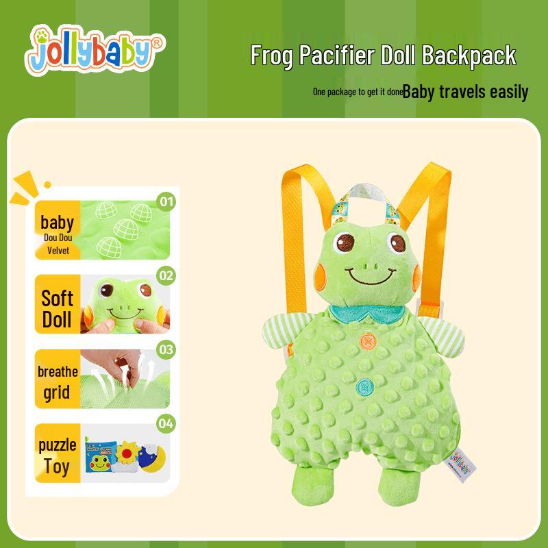 Успокаивающая кукла-рюкзак Jollybaby и Цифровая тканевая книга с формами для раннего развития и путешествий