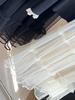 Velvet Mesh Patchwork A-Line Skirt - Women's Mid-Length Pleated Fairy Skirt, Autumn/Winter 2025.