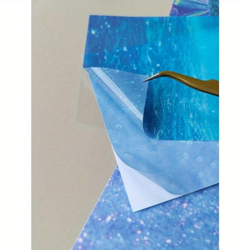 14pcs/Pack Large Size Light and Shadow Glitter Textured Material Sticker 3 Kinds of Materials Adhesive Background Stickers Decorative Diary Junk