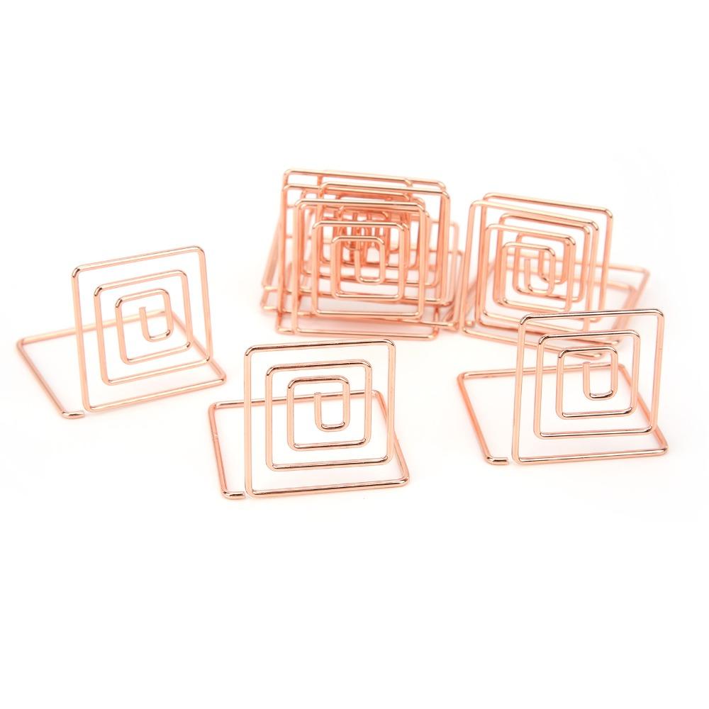 10Pcs Silver/ Rose Gold/ Gold Table Number Holders Metal Material Picture Holder Wedding Event