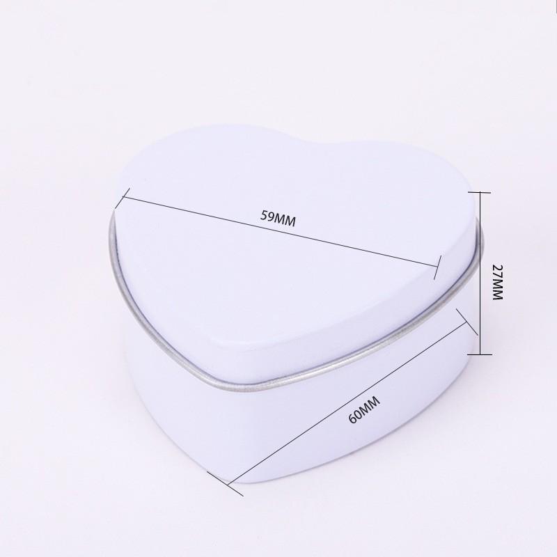 1Pc Heart Shape Aluminum Tin Jar for Cream Balm Nail Candle Cosmetic Container Refillable Tea Cans Metal Box Candy Packaging Box