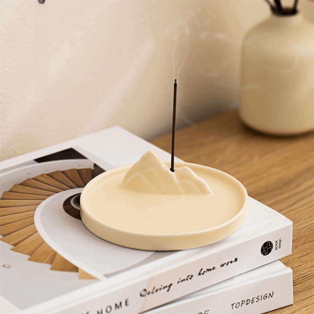 Smooth Surface Incense Stick Holder Round Incense Burning Tray  Home Decoration