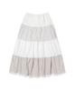 Fancy Club Floral Lace Tiered Long Skirt (Floral) F26Qd161