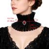 Black White Gothic Collar Victorian Style Ruffle Collar Neck Jewelry Lace Jabot Collar  Halloween