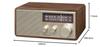 SANGEAN WR-302 Bluetooth Speaker with FM/AM Radio, Walnut [Bluetooth Compatible]