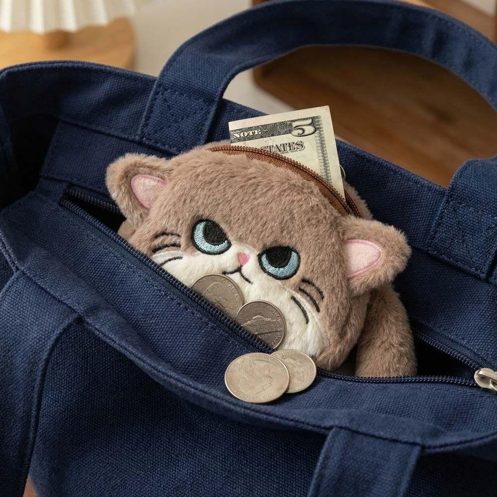Zero Wallet Kitten Plush Coin Purse Plush Doll Cat Plush Mini Purse Birthday Gift