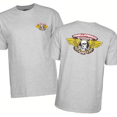 Bones Winged Ripper Powell Peralta Unisex Tişört Gri Kafatası Og SkateboarD