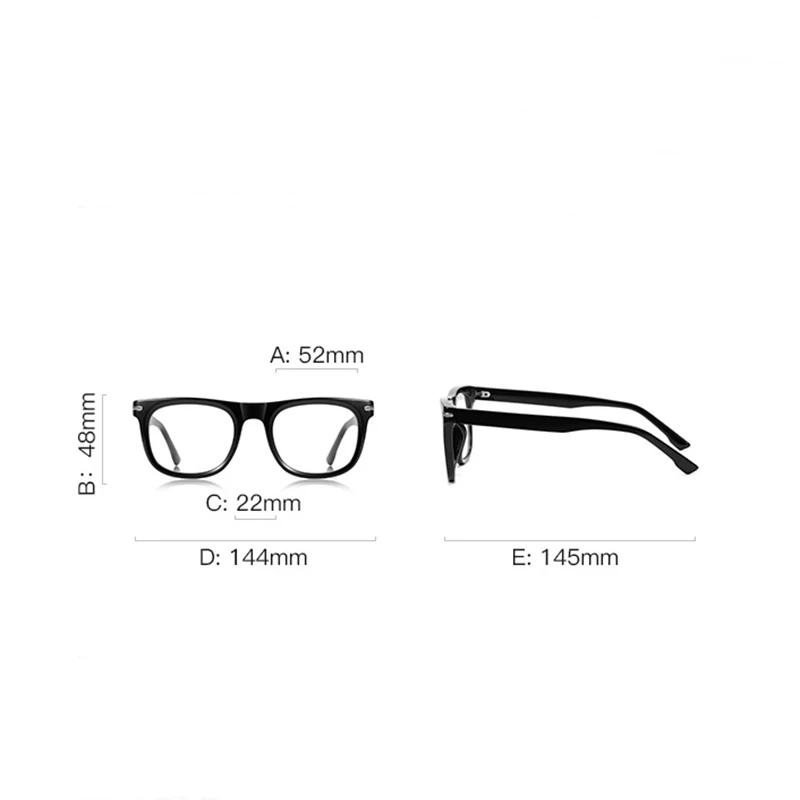 Blue Leopard Frame Square Shortsighted Prescription Glasses Men Spring Leg Blue Blocking Rays Myopia Prescription 0 -0.5 -0.75 To -6