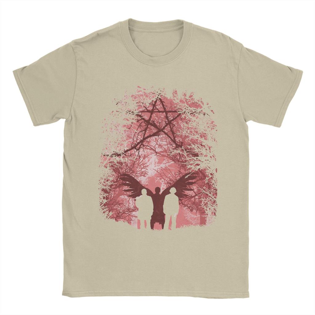 Famous Hunters T-Shirts Supernatural Sam And Dean Hip Hop Funny 100% Cotton Tee Shirt Short Sleeve T Shirts Plus Size Tops