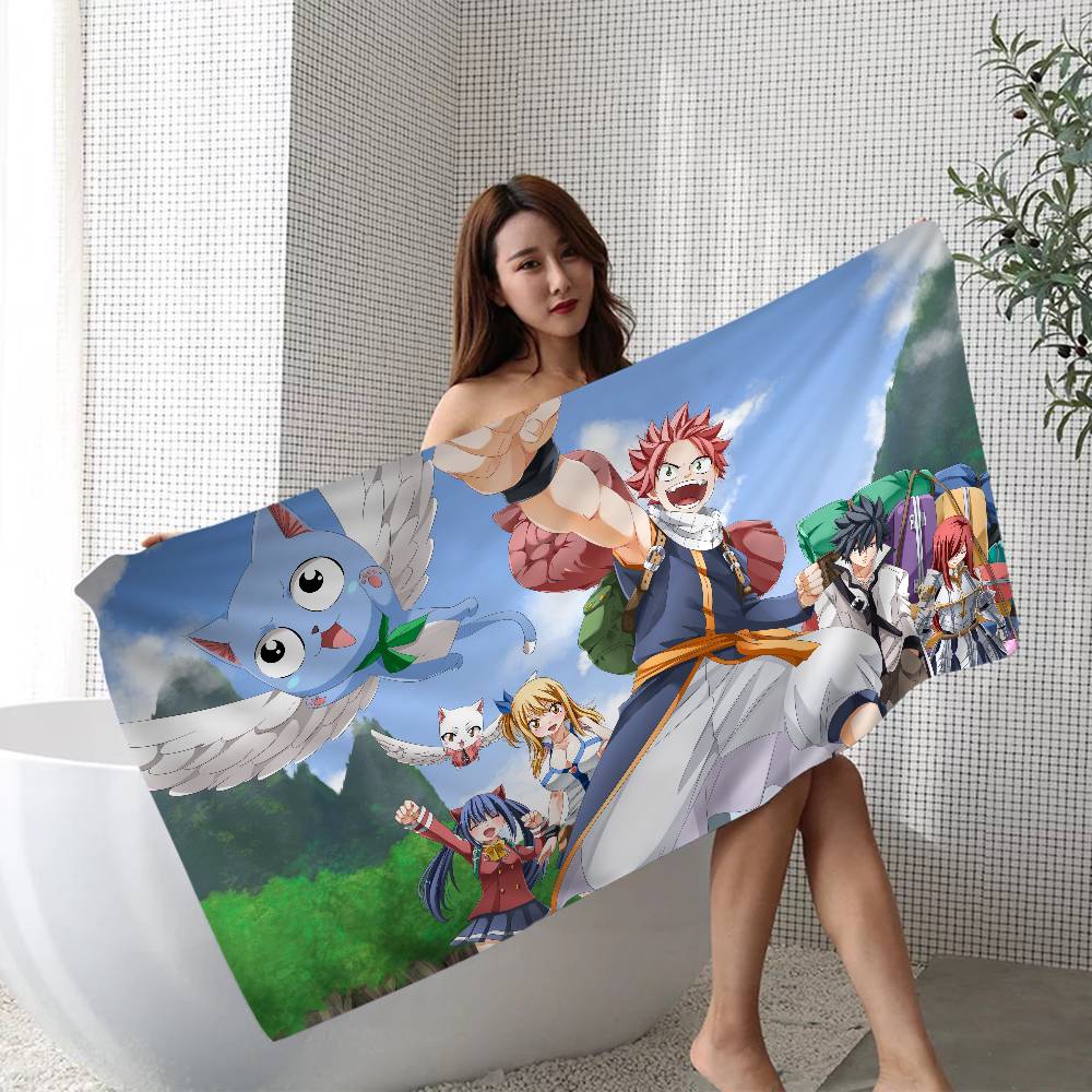 Fantasy Anime F-Fairy T-Tail Big Microfiber Beach Towels Quick Dry Towel Sand Beach Towels Pool Towel for Travel Swim Pool Yoga