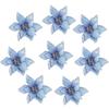 5/10Pcs 13cm Glitter Artificial Flowers For Christmas Tree Decoration DIY Christmas Ornaments Home Wedding Xmas Party Decoration