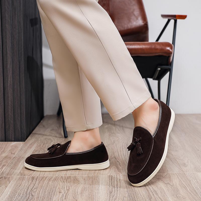 Fashion Fashion Soft Moccasins Fashion Brand Loafers Simple Slip On Shoes Elegantes Male Business Shoes New Leather Mens Casual Flats