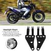 Aramox Universal Motorcycle Headlight Mount Bracket, 38-41mm Fork Clamps, Black Metal, 2-Piece Adjustable Lamp Holder
