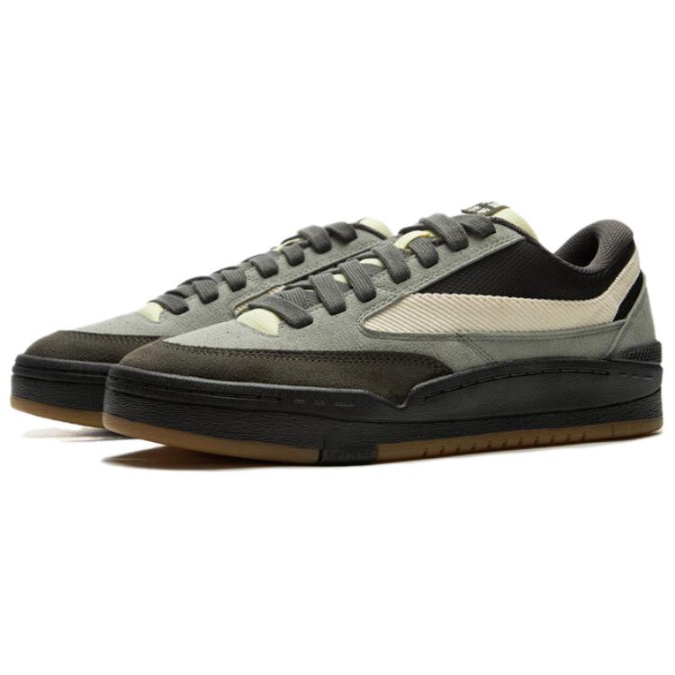 Li Ning Qiong Ling Lite Fashion Trend Non-Slip Wear-Resistant Low-Top Skate Shoes Men Skate Shoes Gray Green AEPV023-1