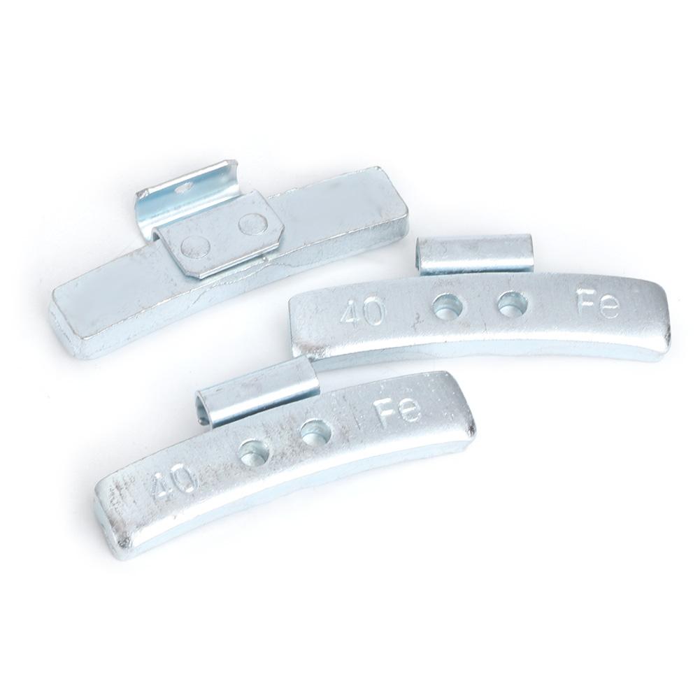 50pcs 40g 1.4oz Clip On Wheel Balance Blocks Aluminum Alloy P Style Tire Weight Balancing Assortment(Without Wheel