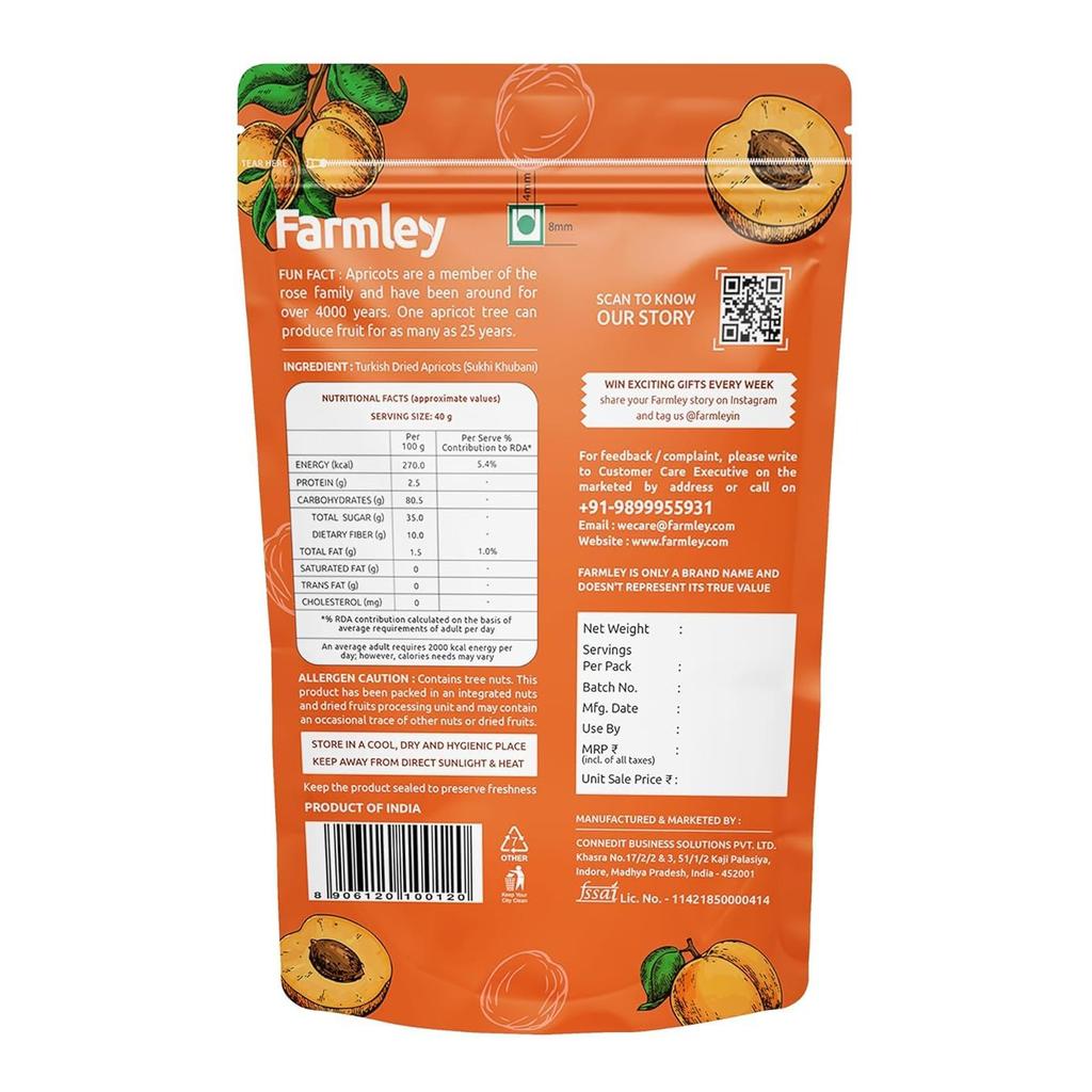 Dried Turkish Apricots (200 G), Turkish Apricots Dried, Farmley