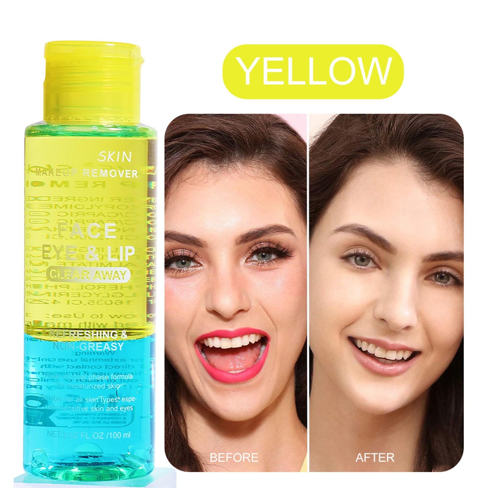 

Двухцветное масло для глубокого очищения, очищает поры без остатков, не содержит красителей, подходит для всех типов кожи, 100 мл One Size жёлтый