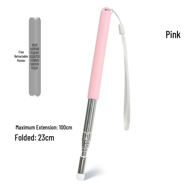 

1-метровая выдвижная указка из нержавеющей стали с нано-наконечником для использования с сенсорным экраном - F32 100cm Long
