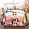 Whimsical Sailor Uniform Antler Girl Graphic My Deer Friend Nokotan Anime Bedding Set Duvet Cover With 2 Pillowcases Youth Decor