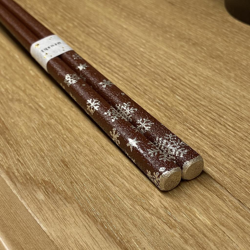 Hashimoto Kosaku Lacquerware Shop Snow Flower Wajima Lacquer Chopsticks, Dry Lacquer Finish, In Paulownia Wood Box, 22.5cm, Made In Japan, Natural Lac