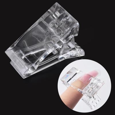 1Pc Jelly Nail Tips Clip UV Gel Transparent Finger Quick Building Gel Extension Sculpture Nails Art Manicure Tool