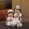 Elegant Nativity Scene Figurines Set for Christmas Home Decoration On Tables and Fireplaces Ornament