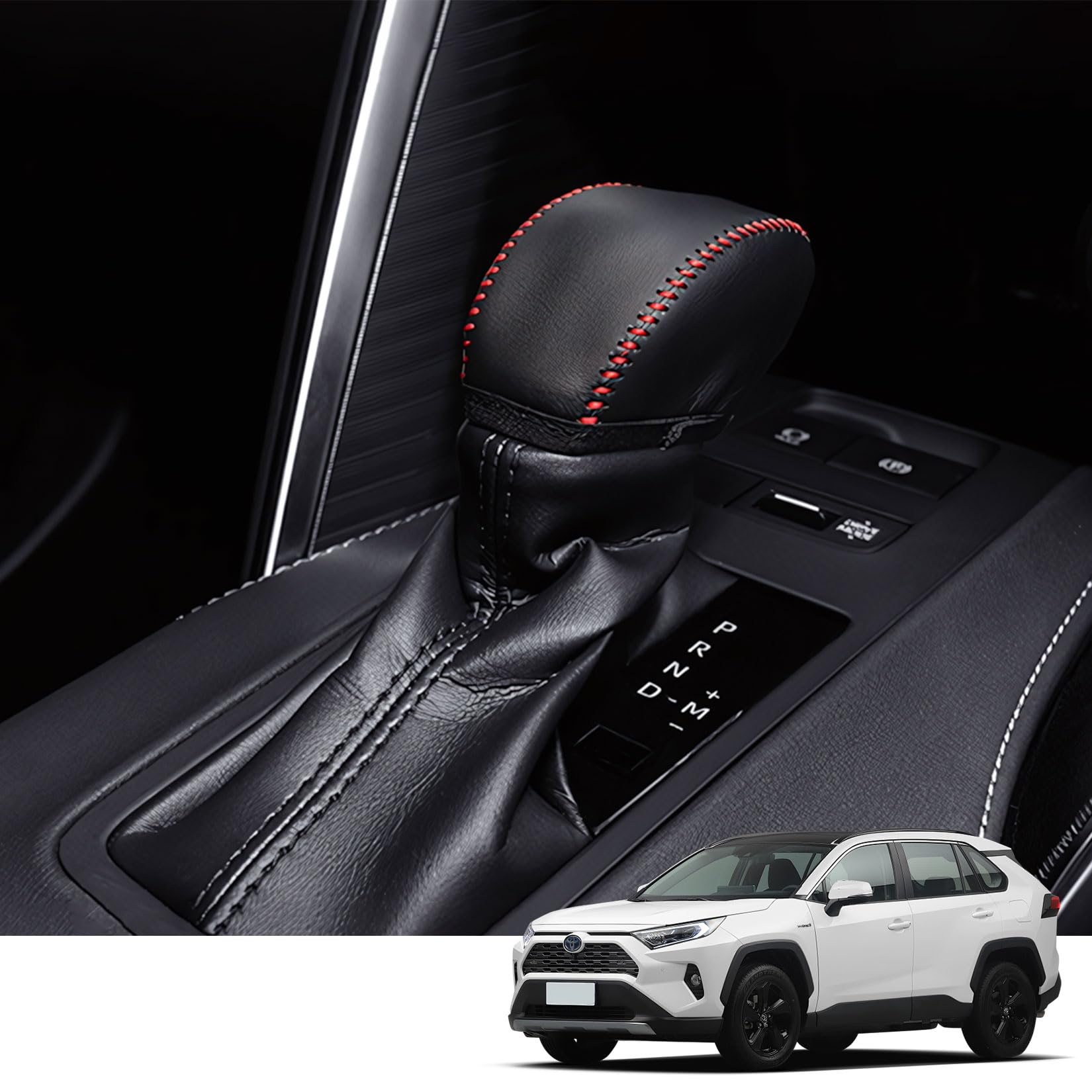 

Shift Knob Cover, New RAV4 & RAV4 PHV XA50 Series, Needlework, Gear Shift Knob RAV4 красный