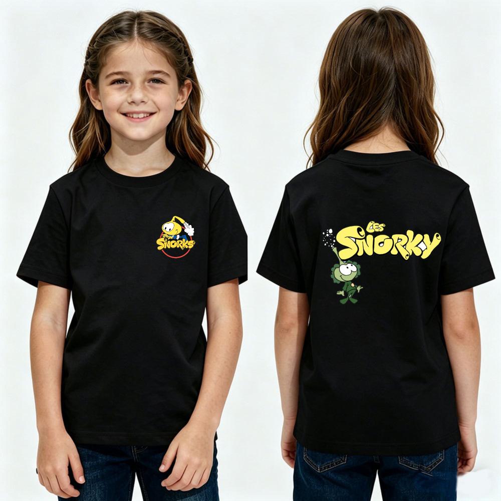 Snorks Cartoon Graphic Children TShirt Kids Summer Polyester Short Sleeve Cute Snorks Lover Gift Shirt Boys and Girls Casual Tshirt