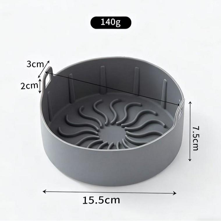 8-Inch Square Silicone Baking Pan and Mat for Air Fryer & Microwave Oven