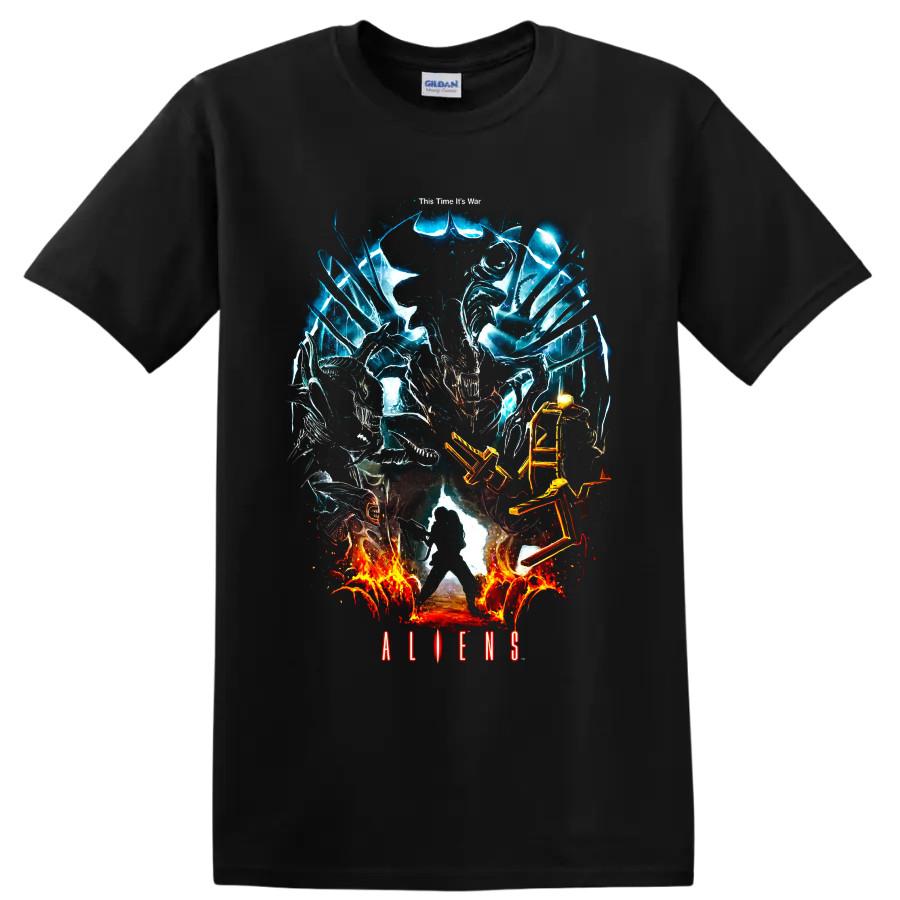 Aliens Movie Xenomorph Warrior Sci Fi Horror T Shirt Graphic Tee Fan Gift Art