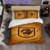 Set Biancheria da Letto Hull FC Pattern in Microfibra 3 Pezzi Copripiumino Decorativo per Camera da Letto Uso Domestico