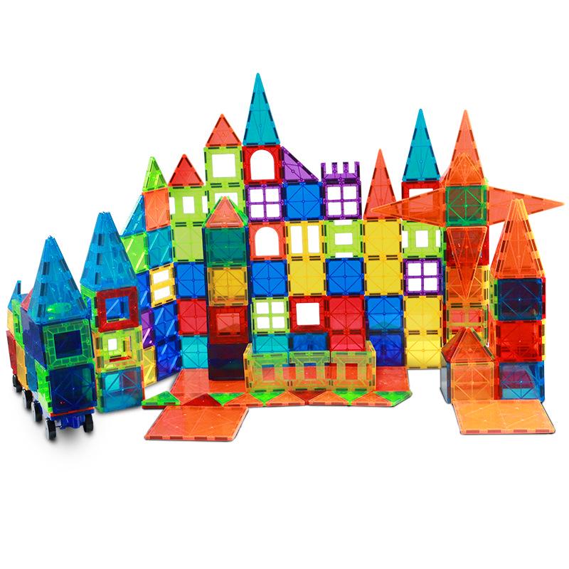 Stained Glass Magnetic Building Blocks for Children - Translucent Toy Set