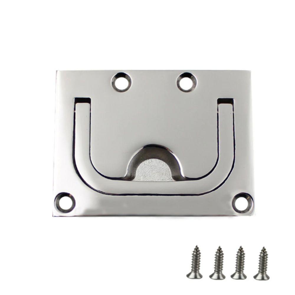 Mirror Finish Marine Hardware Square Shape Boat Hardware Floor Buckle Yacht Accessories  Deck Cover