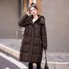 New cotton clothes women's winter medium and long over the knee fashion hooded temperament thickened warm jacket