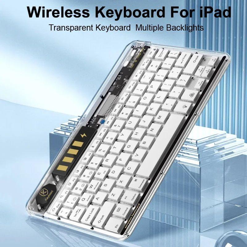 Ultra-Slim Rechargeable Bluetooth Keyboard Multi-Device Stable Connection for iPad iPhone Mac Android Windows-Wireless Keyboard