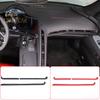 For Chevrolet Corvette C8 Z51 Z06 - ABS Carbon Fiber/Red Car Dashboard Trim Strip Car Interior Accessories