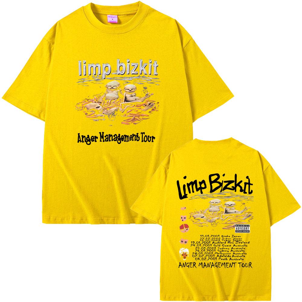 90er Rockband Limp Bizkit Anger Management Tour T-Shirts Sommer Herren Damen Lässig Baumwolle Streetwear Unisex Hohe Qualität T-Shirt